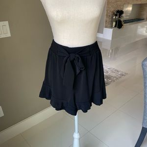 Black loose fitting shorts